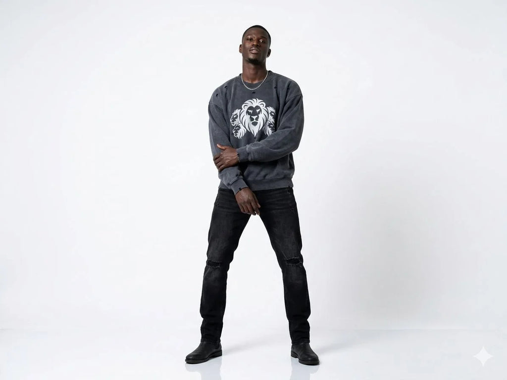 5 Lions Head Ultra Heavy Weight Crewneck