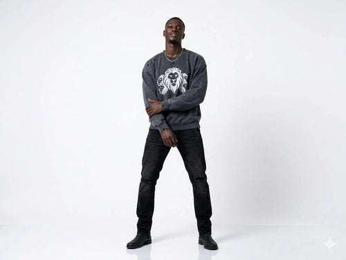 5 Lions Head Ultra Heavy Weight Crewneck