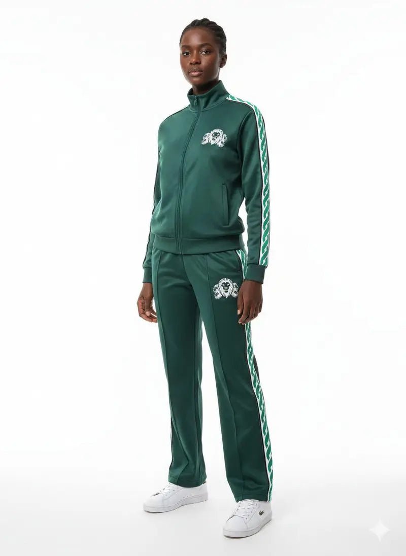5X Paris 5 Lion Unisex Tracksuit – Green & Gray