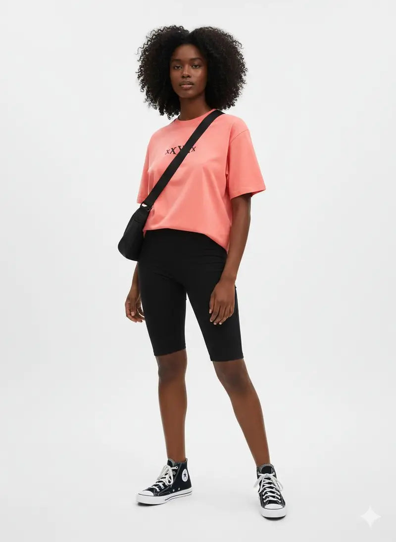 5X Paris XxXxx Unisex Heavy Luxury Oversized Tee – Orange