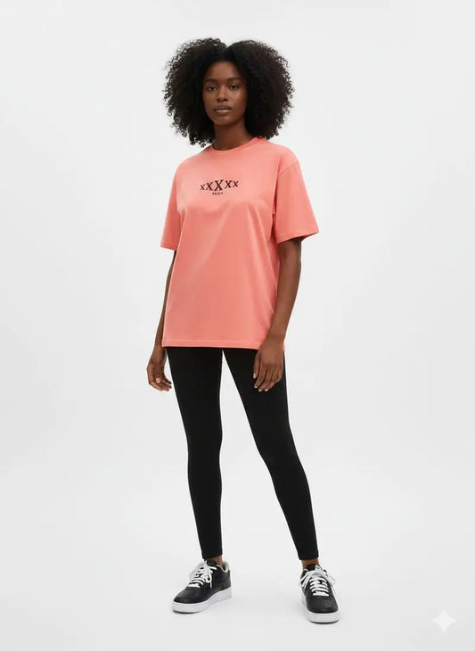 5X Paris XxXxx Unisex Heavy Luxury Oversized Tee – Orange