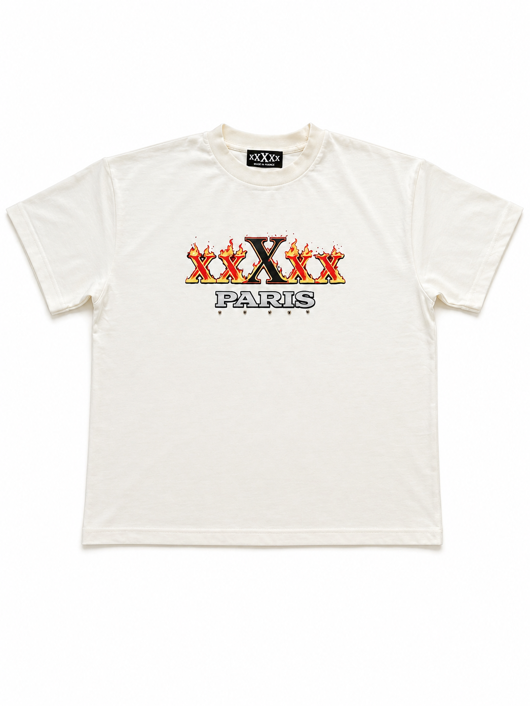 5X Paris xxXxx Unisex Luxury Loose Tee – Ecru
