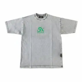 5X Paris Unisex Heavy Luxury Oversized Tee – Gray