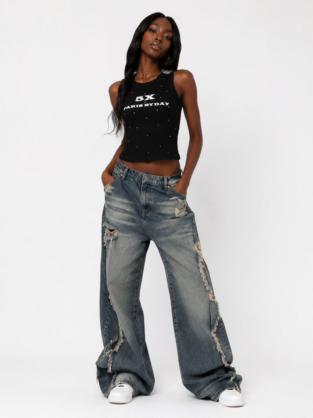 5X Paris The Future Mrs. Graphic Tank Top