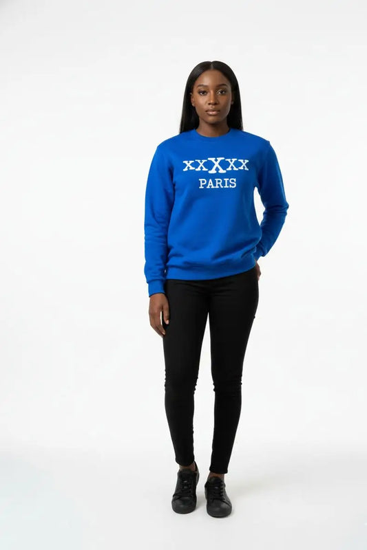 5X Paris Unisex Heavy Long Sleeve T-Shirt – Royal Blue