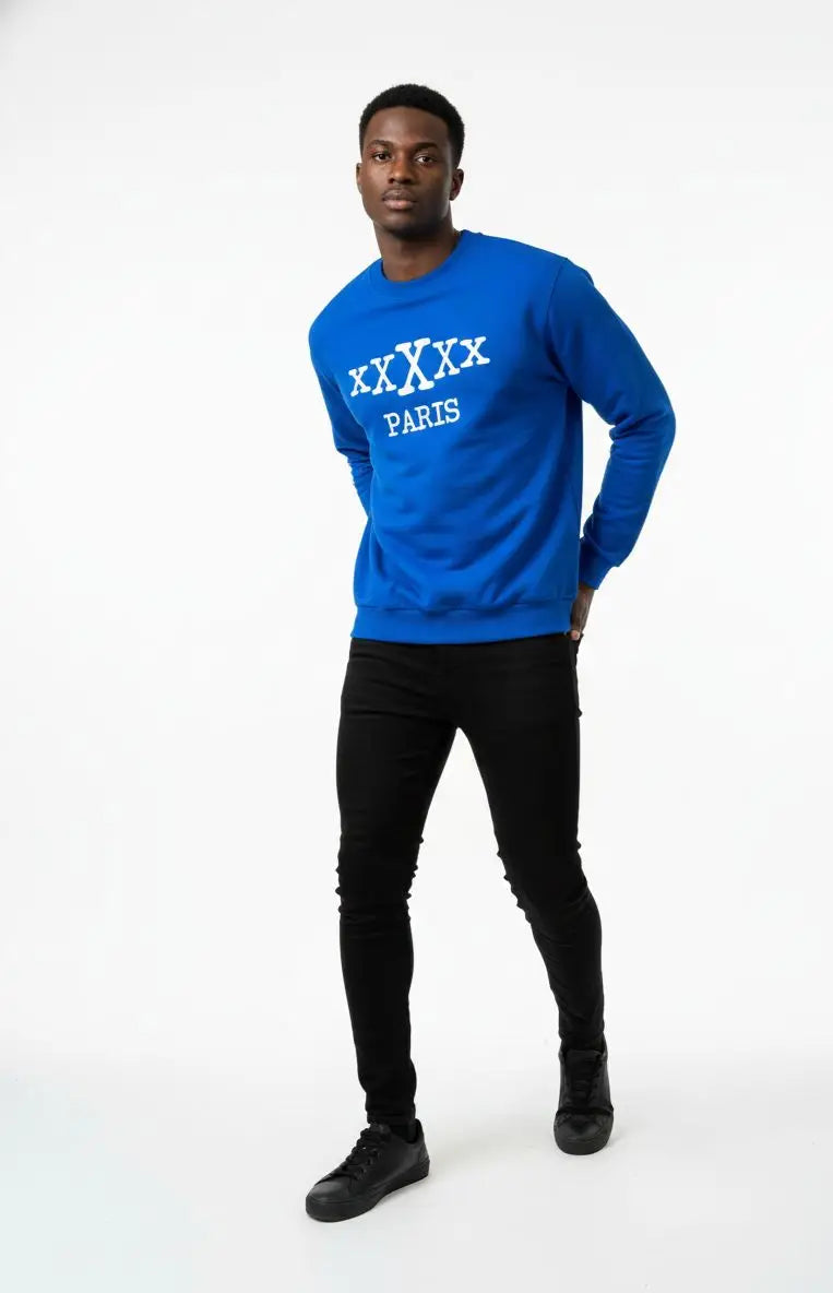 5X Paris Unisex Heavy Long Sleeve T-Shirt – Royal Blue